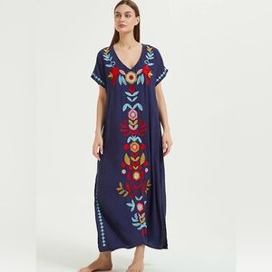 Women’s Beach Dress Kaftan Swimsuit Cover Tagged One Size, Best for Medium/Large